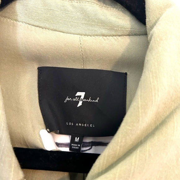 7 for All Mankind Embroidered Eyelet Sleeve Bomber Jacket - Picture 7 of 10